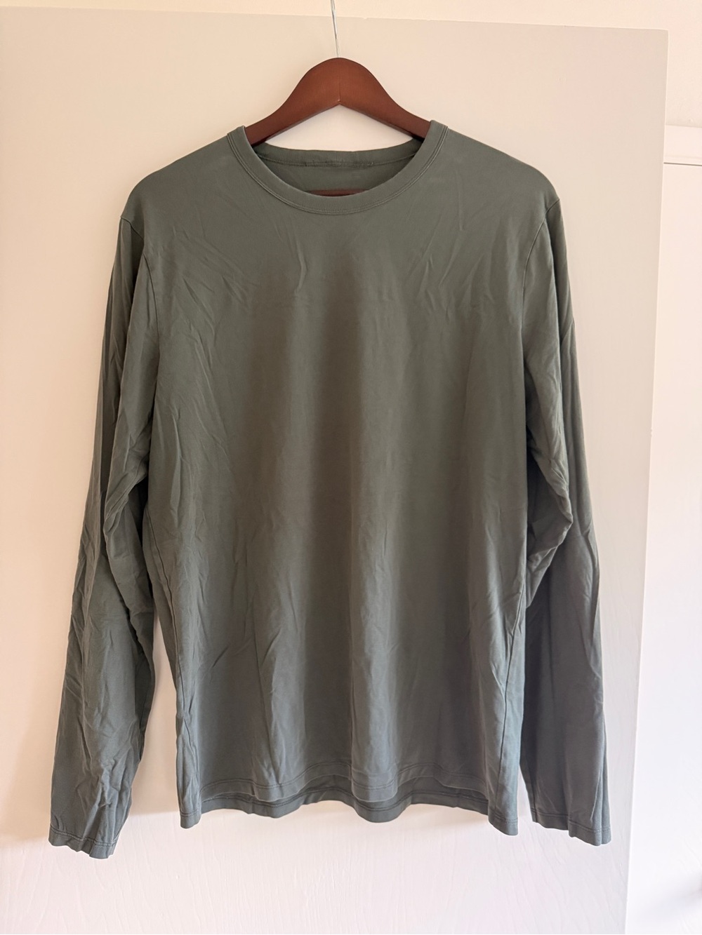 lululemon athletica Long-Sleeve Crew Tee — Olive Green